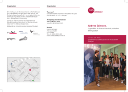 Flyer der Veranstaltung