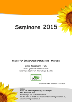 Seminare 2015 - ernaehrung