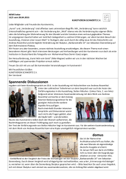 NEWSletter 15/2 - Kunstverein Schwerte
