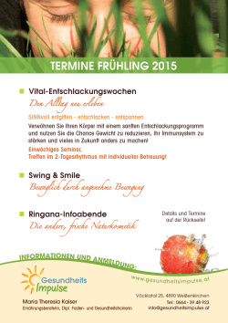 TErminE Frühling 2015 - Maria Theresia Kaiser