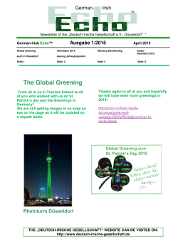 The Global Greening - Deutsch-Irische