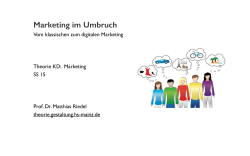 Marketing 4 - Prof. Riedel | FB Gestaltung | Hochschule Mainz