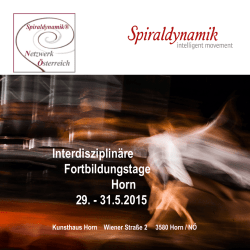 Interdisziplin&auml;re Fortbildungstage Horn 29.