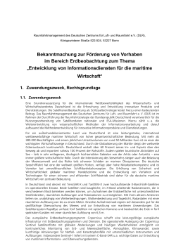 Bekanntmachung: Maritime-Wirtschaft
