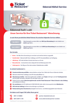 Informationsblatt zum Edenred Abhol