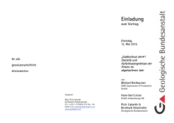 Vortragseinladung PDF - Geologische Bundesanstalt