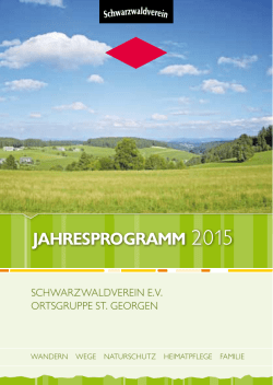 Jahresprogramm als PDF-Datei - Schwarzwaldverein St. Georgen eV