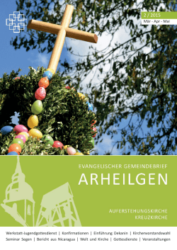 März/April/Mai 2015 - Kreuzkirchengemeinde, Arheilgen