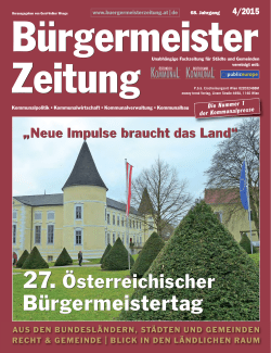 Ausgabe 4/2015 - Bürgermeister Zeitung