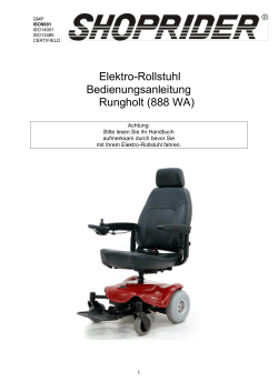 Elektro-Rollstuhl Bedienungsanleitung Rungholt (888 WA)