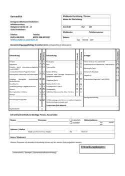 Meldebogen f&uuml;r Gemeinschaftseinrichtungen gem
