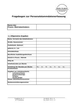 Fragebogen zur Personalstammdatenerfassung (PDF
