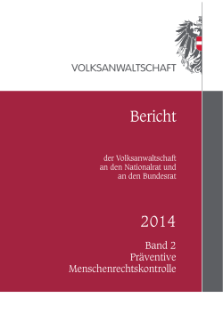 Bericht 2014 - Volksanwaltschaft