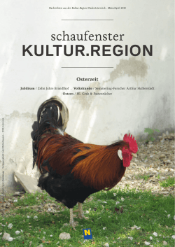 schaufenster / Kultur.Region / März/April 2015