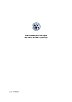 Durchführungsbestimmungen zur NOFV-Herren