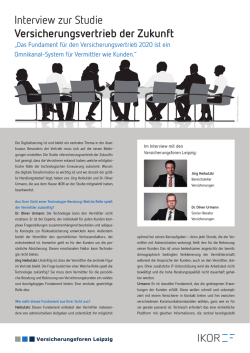 Interview mit den Versicherungsforen zur Studie