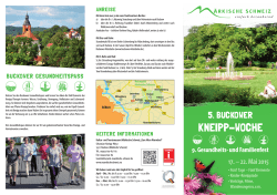 kneipp-woche - Touristinformation Märkische Schweiz