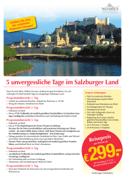 5 unvergessliche Tage im Salzburger Land