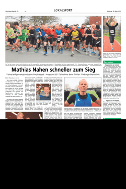 Mathias Nahen schneller zum Sieg