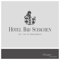 Preisliste 2015 - Hotel Bad Schachen