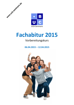 Fachabitur 2015 - UCB-Unterricht / Seminare