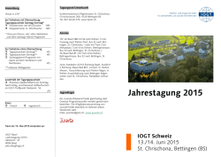 Jahrestagung 2015