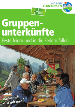 Gruppen- unterk&uuml;nfte
