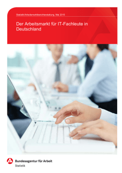 Informatik - Statistik der Bundesagentur f&uuml;r Arbeit