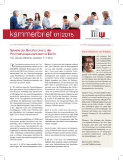 Kammerbrief_01_2015 - Psychotherapeutenkammer Berlin