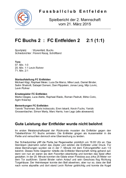 FC Buchs 2 - FC Entfelden