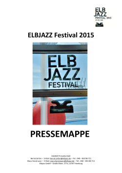 PRESSEMAPPE - ELBJAZZ Festival