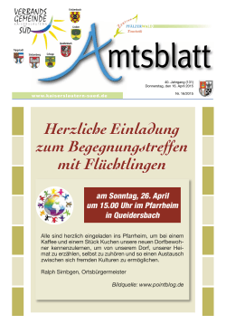Herzliche Einladung zum Begegnungstreffen mit Flüchtlingen