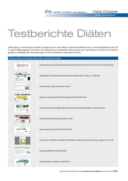 Testberichte Diäten