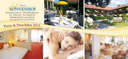 Preisliste 2015 - Appartement, Hotel, Sonnenhof, Rottal Therme