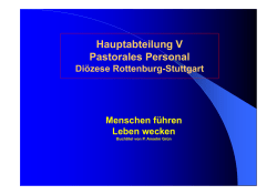 Hauptabteilung V Pastorales Personal - Rottenburg