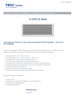 X-GRILLE Basic - TROX Austria GmbH