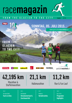 Gletschermarathon Race-Magazin 2015