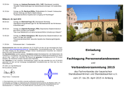 Einladung und Tagesordnung - Fachverband der bayerischen