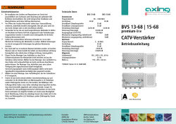 BVS 13-68 | 15-68 CATV-Verstärker
