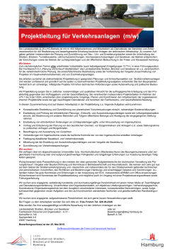 Projektleitung für Verkehrsanlagen (m/w)