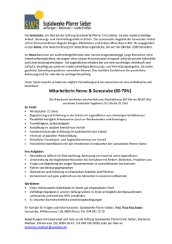 Die &bdquo;Sunestube&ldquo;, ein Betrieb der Stiftung Sozialwerke