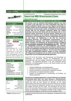 INVICTUS MD STRATEGIES CORP.
