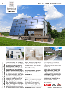 FASA AG / ENERGETIKhaus100® individo - Bauratgeber