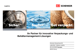 Mehrwegsysteme - Schenker Deutschland AG