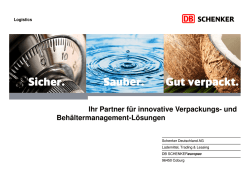 Mehrwegsysteme - Schenker Deutschland AG