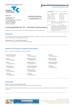 Übersicht als PDF - Gesetzliche Krankenkassen