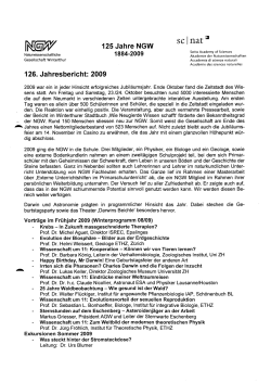 Jahresbericht des Pr&auml;sidenten per 31.12.2009