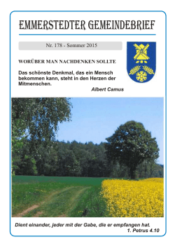 GB178 Sommer2015 - Kirchengemeinde St. Petri Emmerstedt