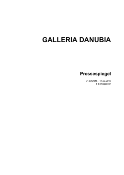 Clippings Galleria Danubia