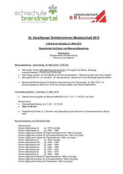35. Vorarlberger SchilehrerInnen Meisterschaft 2015
